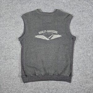 Harley Davidson Graphic Sleeveless Vest Gray "American Legend" Men's Size Medium